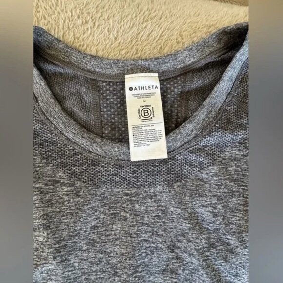 Athleta Momentum Seamless Heather Grey Top - Picture 8 of 9